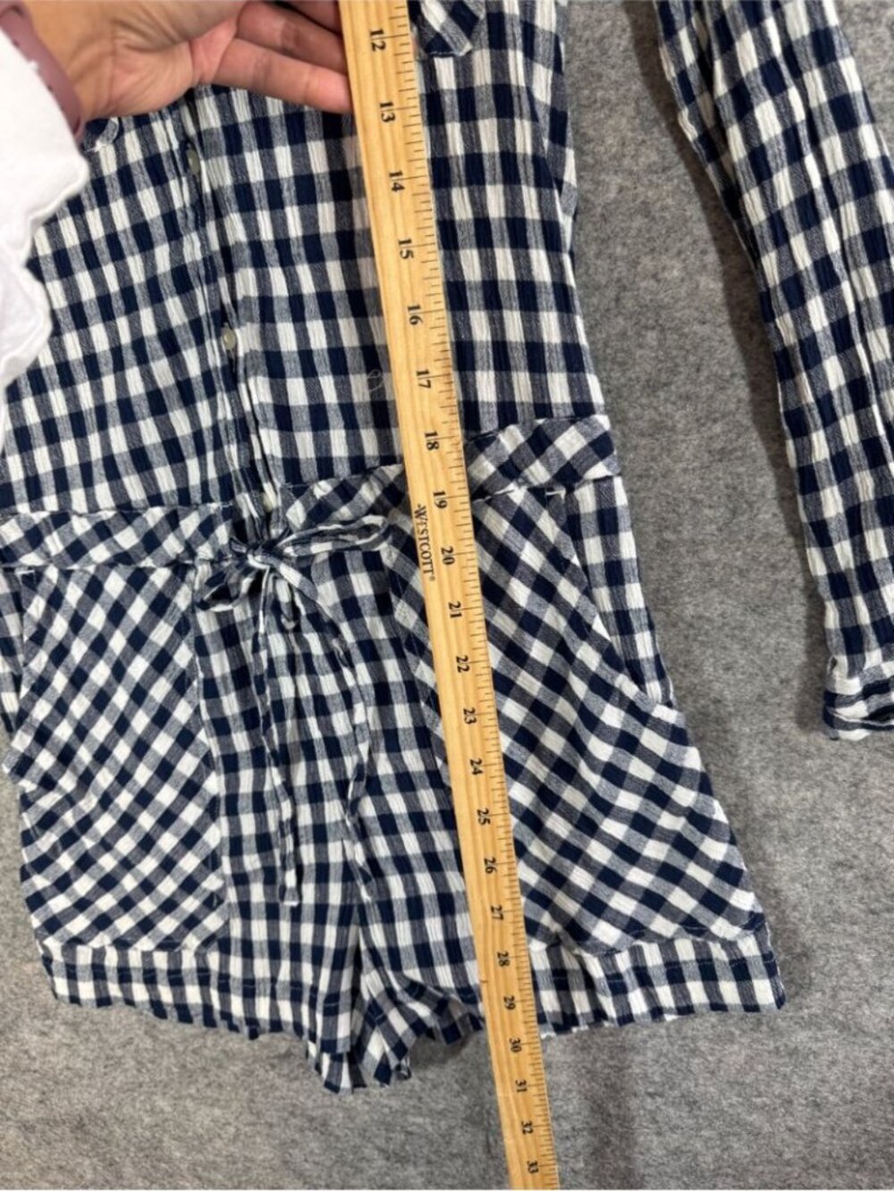 Ralph Lauren Denim & Supply Gingham Romper Blue White SP Cottagecore Boho - Picture 4 of 14